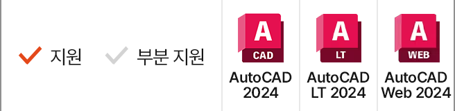 AutoCAD/AutoCAD LT/AutoCAD Web 비교에 관련된 표