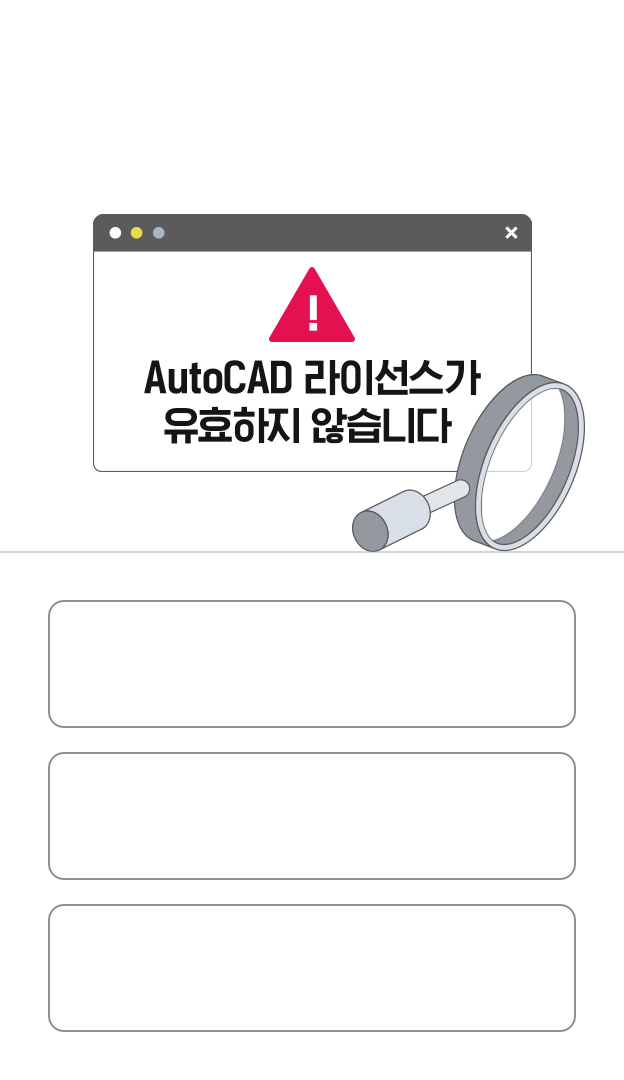 최근 AutoCAD를 사용하며 'AutoCAD 라이선스가 유효하지 않습니다' 라는 메시지를 받으셨나요?
